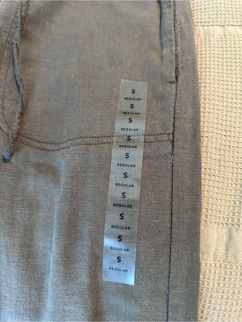 American Eagle Outfitters Women’s Brown Drawstring Linen-Blend Chinos - Picture 2 of 3